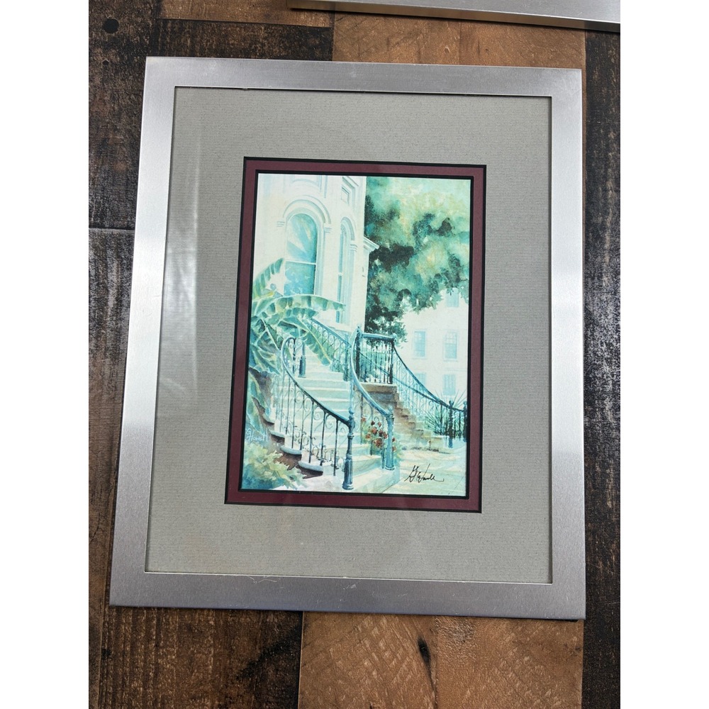G Howell Savannah Georgia Watercolor Prints Set of 3 Signed Framed Art Decor - Picture 2 of 5
